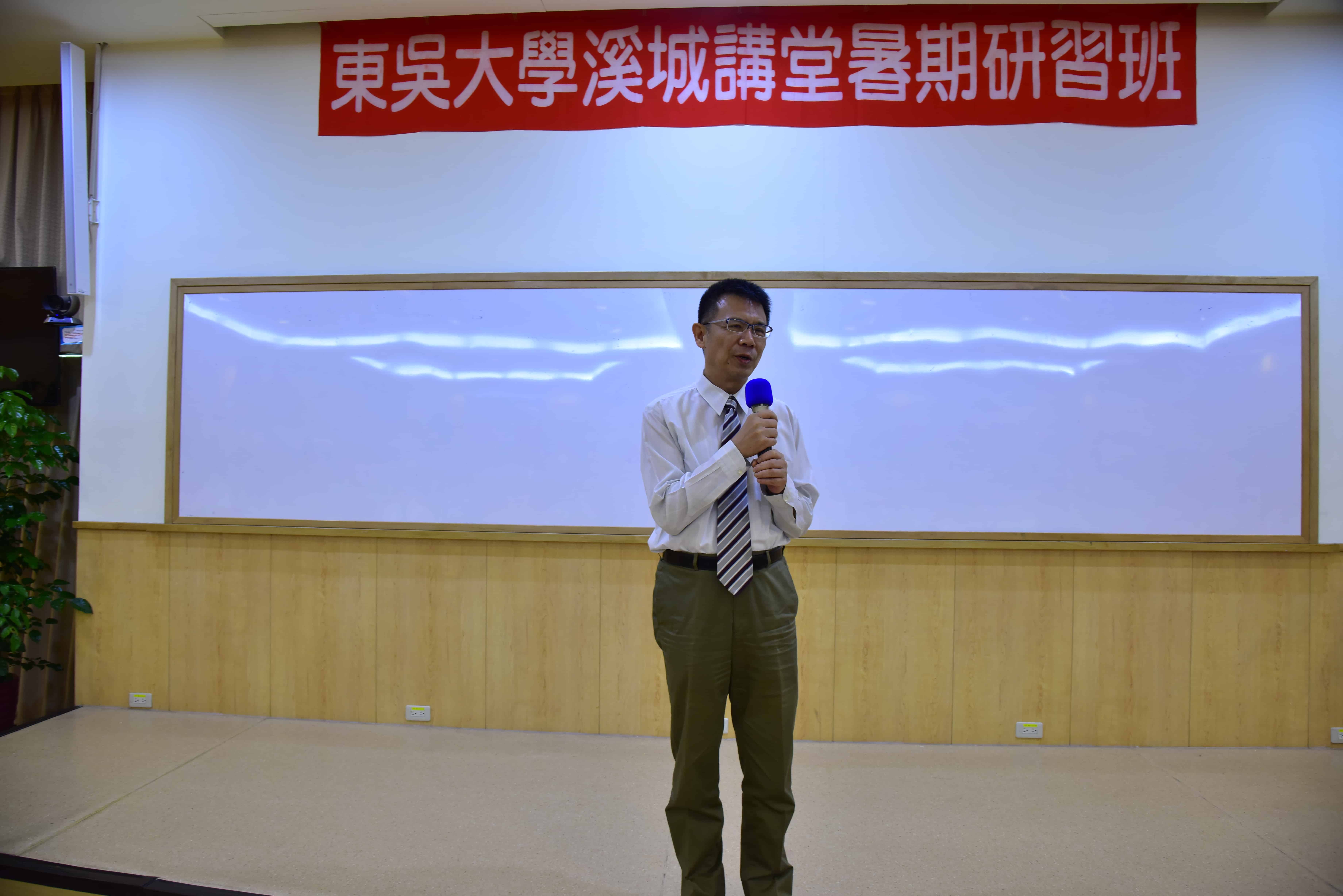 圖片標題:潘維大校長歡迎來自大陸各個大學的師長及學生來到東吳大學