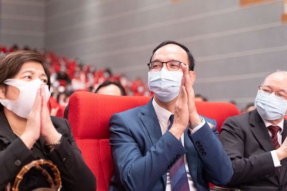 圖片標題:圖二、東吳大學講座教授朱立倫出席東吳建校120校慶典禮