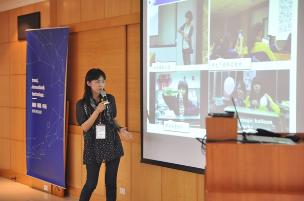 圖片標題:推動翻轉與行動學習演講