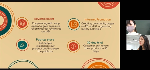 圖片標題:圖五、遠距離視訊方式進行期末報告