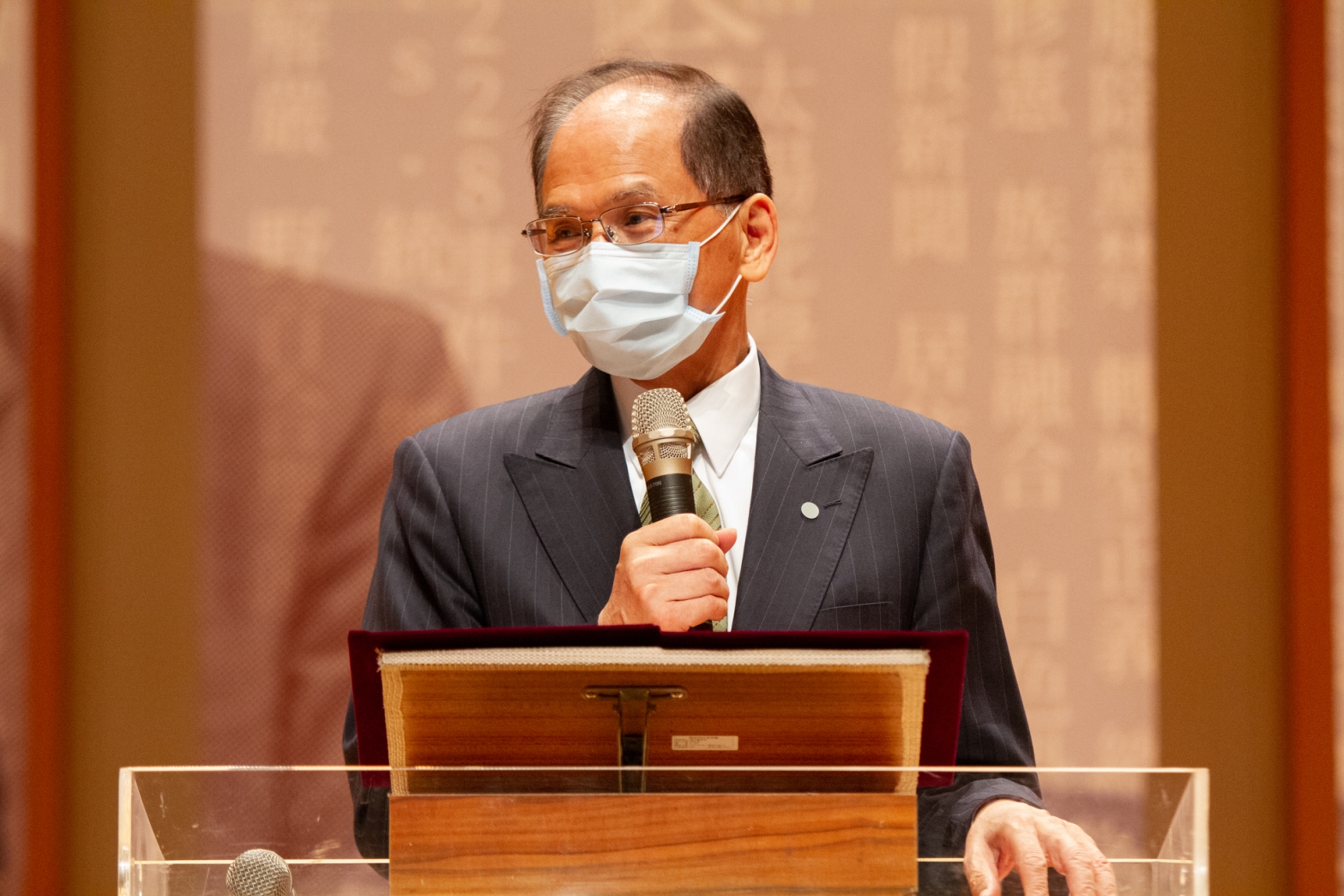 圖片標題:圖四、立法院游錫堃院長發表演說