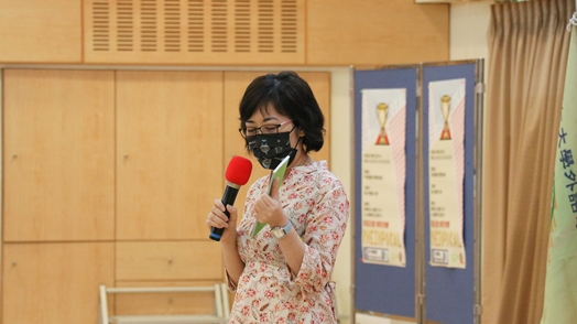 圖片標題:圖六 歌德學院柯麗芬老師於開幕式致詞