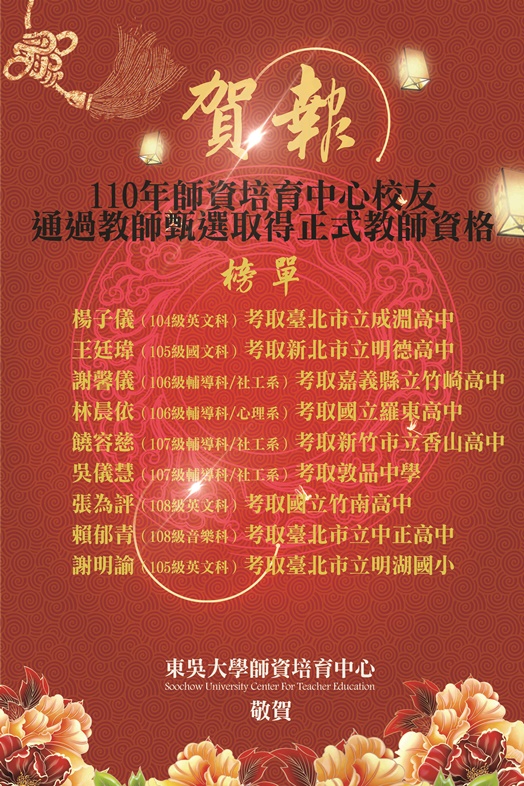 圖片標題:110教甄榜單全