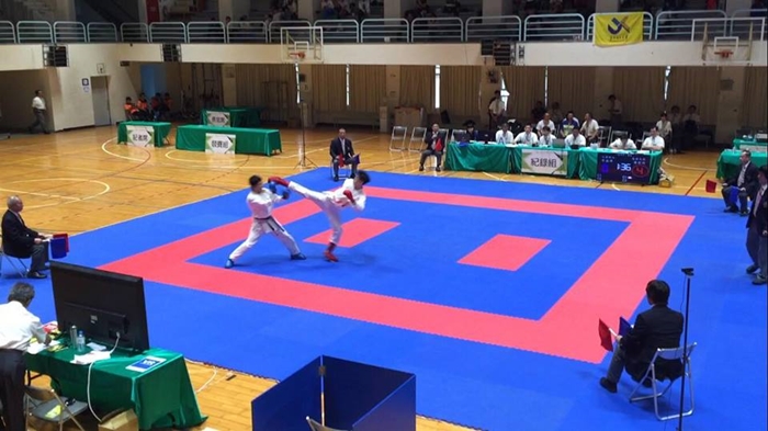 圖片標題:3.空手道一般男子組第一量級精彩畫面