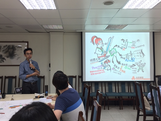 圖片標題:01講者盧慈偉提到視覺筆記也能充滿創意